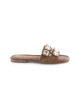Pantoletten HOLLY STRASS camel 37 1/2 - Kennel & Schmenger - FashionsVida