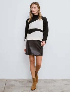 Vila - Falda mini polipiel - Vila - FashionsVida