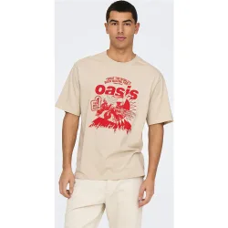 Only & Sons - Camiseta de manga corta de hombre con dibujo frontal