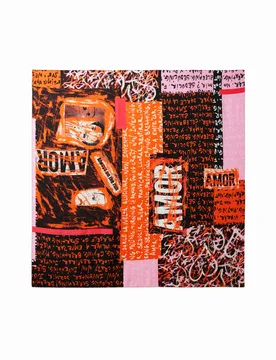 Foulard carré LOVE ORANGE U female - Desigual - FashionsVida