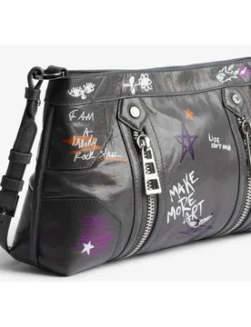 Zadig & Voltaire - Bandolera sunny moody de cuero charolado efecto vintage - Zadig & Voltaire - FashionsVida