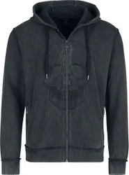 Kapuzenjacke - Skull & Bones - S bis XXL - für Männer - Größe XXL - grau - Männer - male