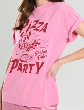 Maglietta con stampa Minnie Mouse - rosa shocking