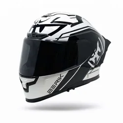 Casco Moto Integrale FF871 Racing Nero Bianco taglia XS