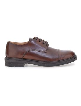 Scarpe stringate marroni in vera pelle Made in Italy 222 42