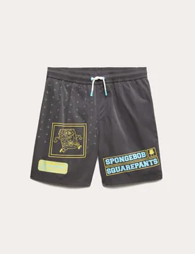 Spongebob Squarepants™ Patterned Swim Shorts (6-16 Yrs) Black male - M&S - FashionsVida
