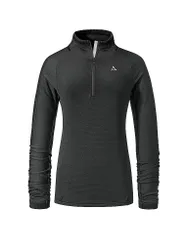 Zipshirt funzionale da donna Cascata nero 48