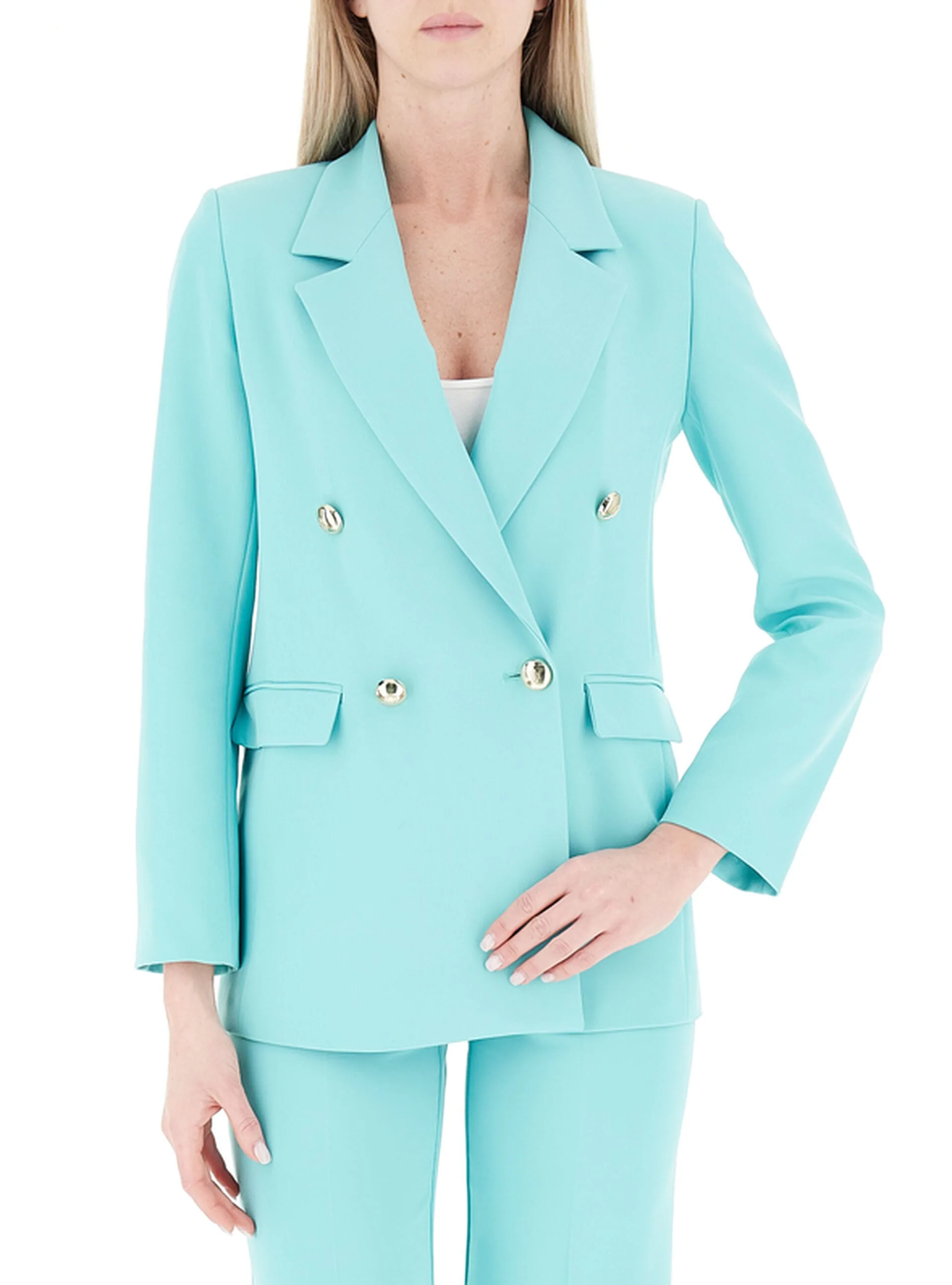 Blazer doppiopetto ACQUAMARINA M - Rinascimento - FashionsVida