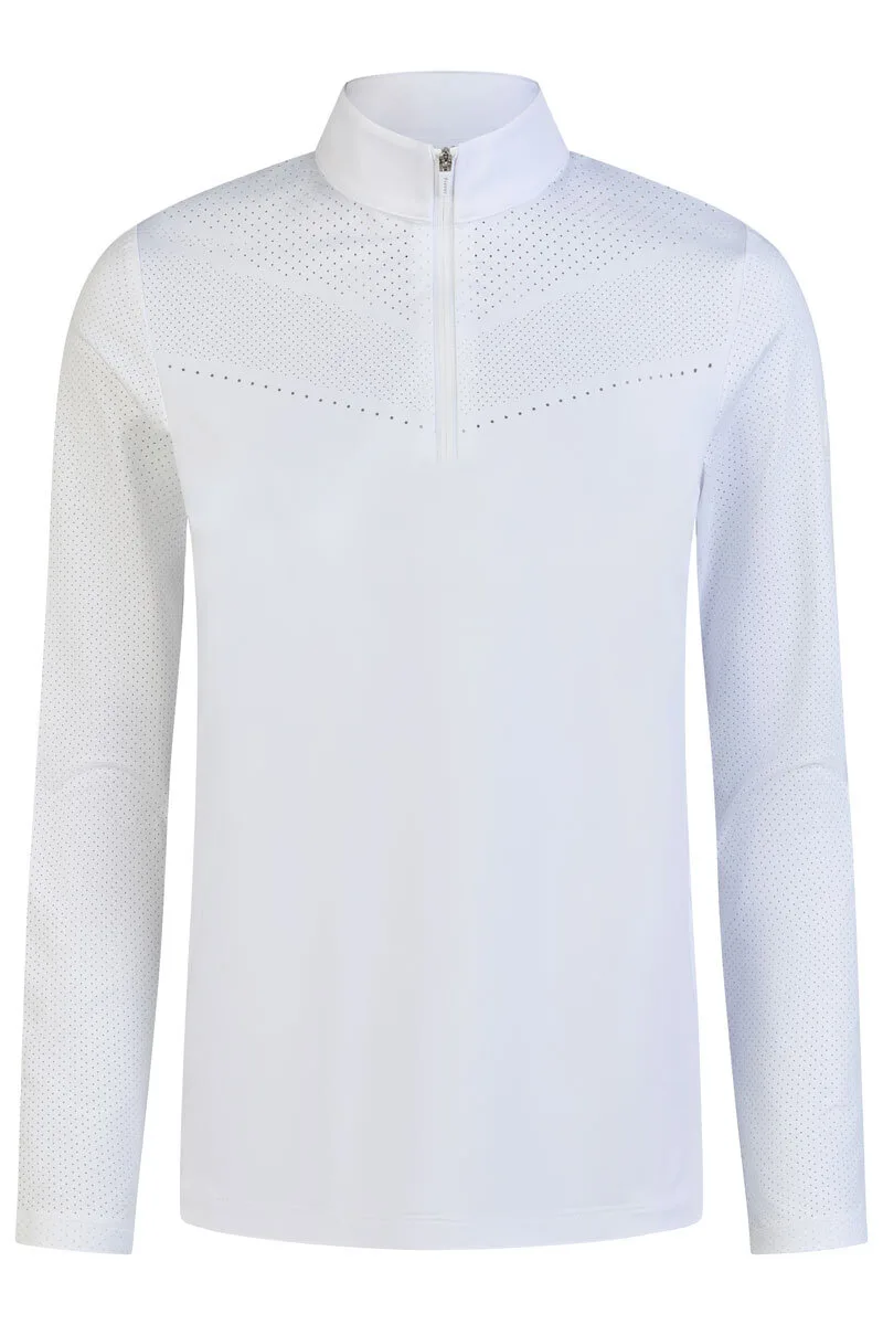 Damen Turniershirt LASERCUT LONGSLEEVE #1232 TheCore, white 32 - Pikeur - FashionsVida