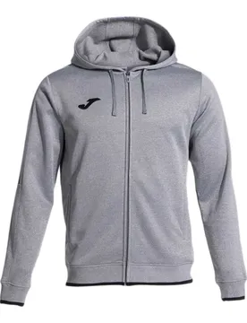 Felpa Con Cappuccio Olimpiada Grey Melange / Black 2XL
