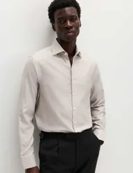 Regular Fit Egyptian Cotton Dobby Shirt Neutral male
