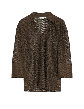 Comma Blouse marron 46 - Comma - FashionsVida
