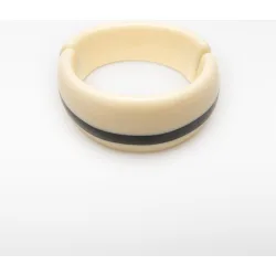 Pulsera rígida en resina bicolor