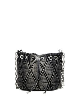 Quilted Bucket Handbag with Chain Shoulder Strap
