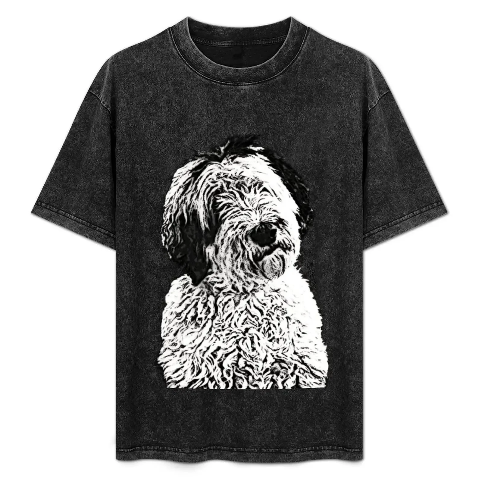 Freyja the Sheepadoodle T-Shirt Plus Size Basic Short Sleeve Top - Aliexpress - FashionsVida