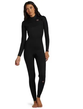 Combinaison En Néoprène à Manches Longues Et Fermeture éclair Sur La Poitrine Foil 3/2 Mm Black S - Billabong - FashionsVida