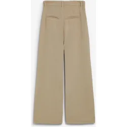 Pantalón ancho de mujer de tiro alto con bordados