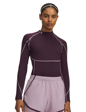 T-shirt à Manches Longues Coldgear Elite Mock Purple / Reflective L