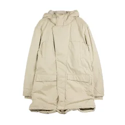 Giaccone Lungo Uomo Cotton Peached Canvas Parka Sand