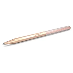 Penna a sfera Crystalline, Forma ottagonale, Tono oro rosa, Placcato color oro rosa OS