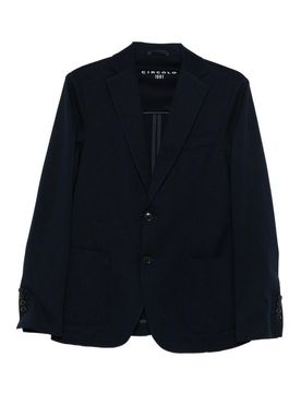 Giacca monopetto in cotone navy