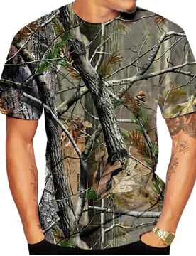 Summer Hot Selling Outdoor Hunting Camouflage Men's 3D Printed Street Clothing Short Sleeved Round Neck Breathable Plus Size Top - Aliexpress - FashionsVida