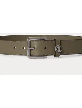 Cinturón de mujer de piel con hebilla plateada - Lauren Ralph Lauren - FashionsVida