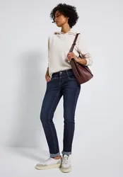 Low Waist Jeans female Blau