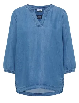 Denim Look Blouse female - L - FashionsVida