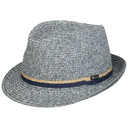 Januco Trilby Straw Hat by - blue-mottled - Female - Size: M (56-57 cm)