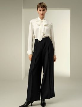 Pantaloni Seta Larghi Tg. 48 - Eleganti e Comodi con Elastico