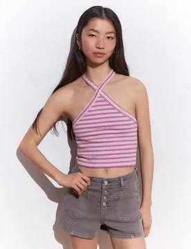 Top halter estampado de mujer - Green Coast - FashionsVida