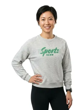 Felpa Diana Light Grey Melange / Print Sport XS