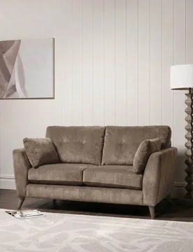 AND STONEHOUSE Ellis Chenille Medium 2 Seater Sofa Taupe - Barker - FashionsVida