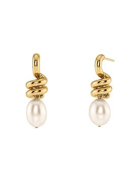Ohrringe SWIVEL PEARL Large gold gold damen