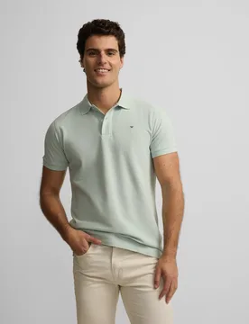 Polo clásico liso burdeos para hombre - Silbon - FashionsVida