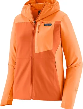 Veste de randonnée - W's R1 CrossStrata Hoody Rock Melon - Taille M - Orange - Patagonia - FashionsVida