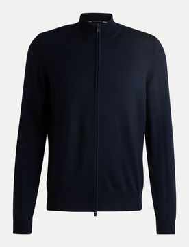 Black Strickjacke mit Zipper Balonso Blau XL