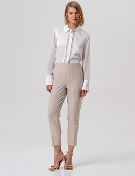 Pantalone chino donna sabbia