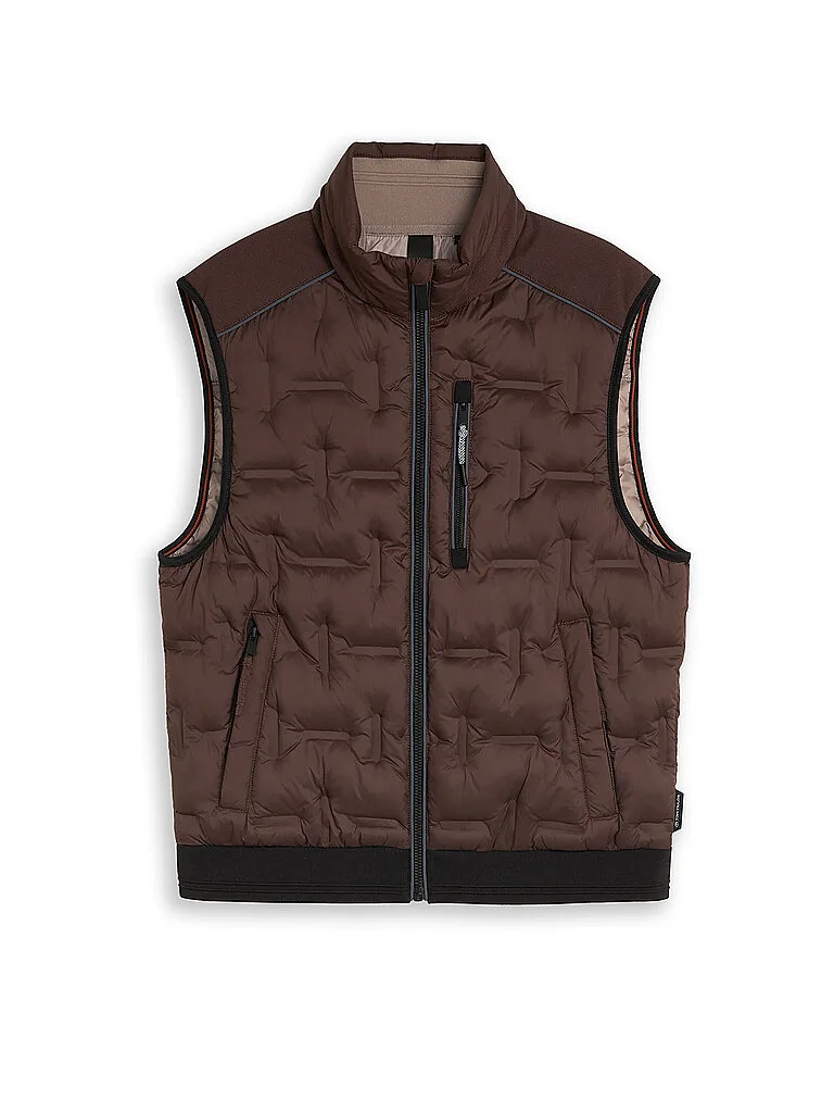 Gilet trapuntato marrone S - Tom tailor - FashionsVida