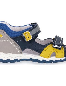 Flache Sandalen Blu Giallo 24
