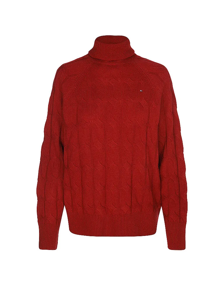 Pull à col roulé rouge L - Tommy hilfiger - FashionsVida