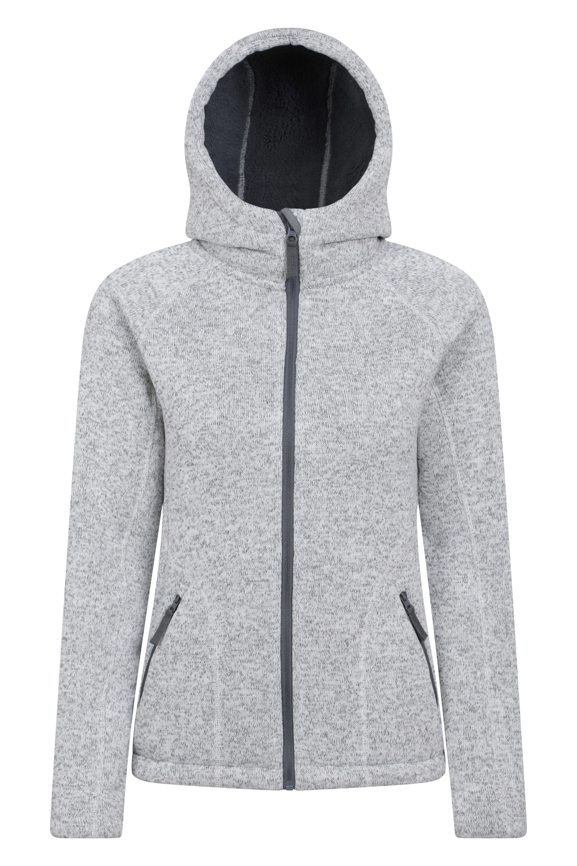 Nevis Womens Fur Lined Hoodie - Grey - Grey - Size: 8 - Mountain Warehouse - FashionsVida
