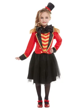 Zirkusdirektor-Kostüm für Mädchen Dompteur rot-gold-schwarz - female - RUBIES NL - FashionsVida