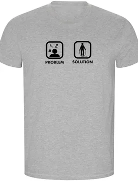 T-shirt à Manches Courtes Problem Solution Train Eco Heather Grey 2XL - Kruskis - FashionsVida
