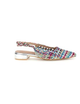 Ballerine slingback multicolor intrecciate P661 38
