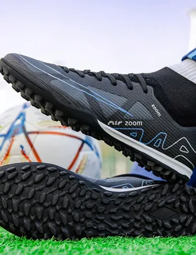 Tacos de fútbol americano de alta tracción para hombres, zapatos de rugby para adultos, antideslizantes y duraderos, cómodos, ligeros, transpirable - Shein - FashionsVida