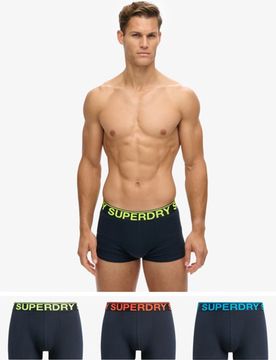 Superdry Herren Boxershorts im Dreierpack Marineblau - Größe: L