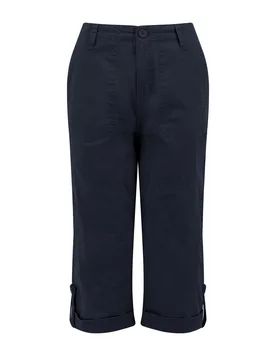 Weird Fish Salena 3/4 Length Trousers Size 16 - holiday-shop holiday-shop womens-summer-shop new-arrivals outdoor women women all-womens women shorts - Navy - FashionsVida