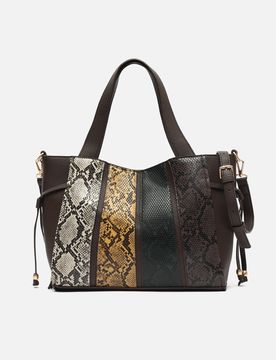 Toksito-1 Umhängetasche mit herausnehmbarer Kosmetiktasche und Animal-Print
